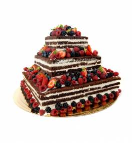 Tort naked cake - czekoladowy