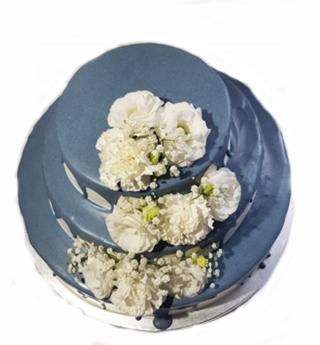 Tort  drip cake niebieski
