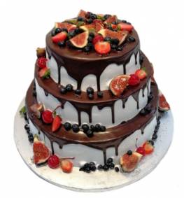 Drip cake owocowy