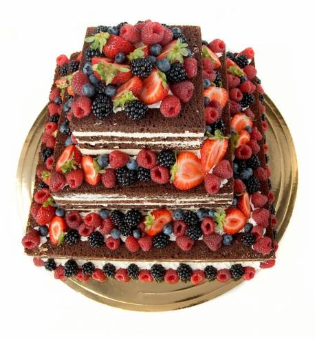 Tort naked cake - czekoladowy
